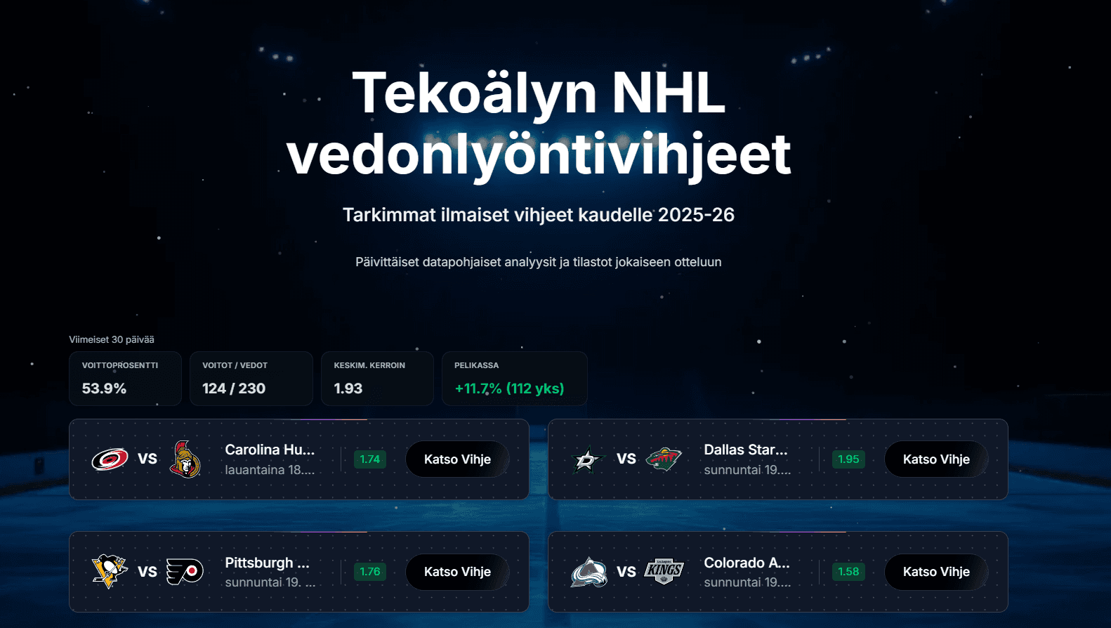 NHL AI Bet pipeline